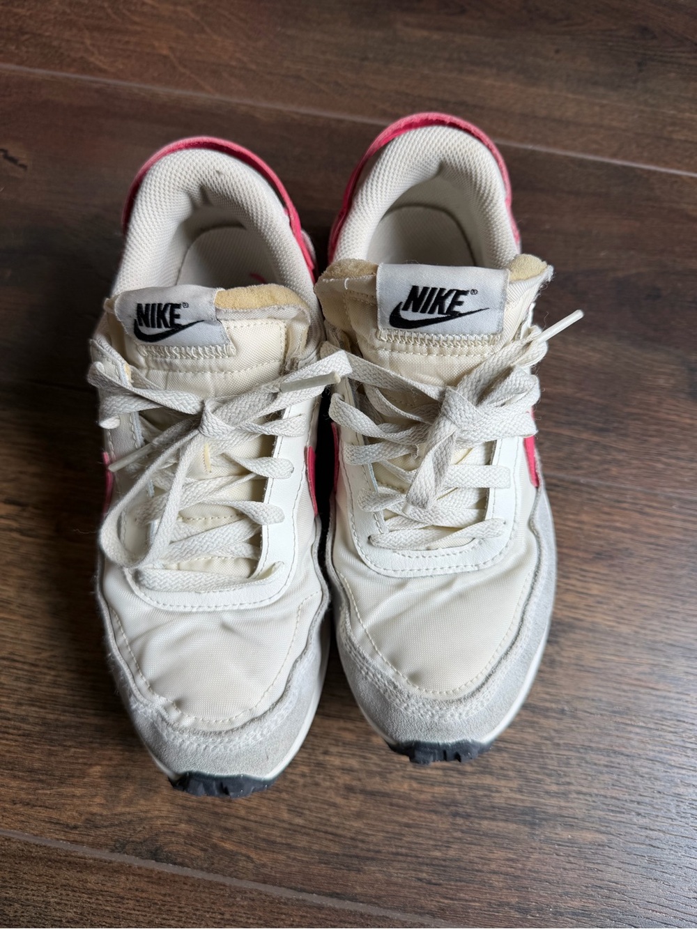 Nike Women’s waffle debut Cream and Pink Sneakers